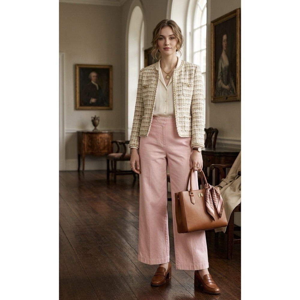 MASSIMO ALBA Lamia Trousers Wide Leg Pants Pink 40 US 4 Italy NWT Designer
